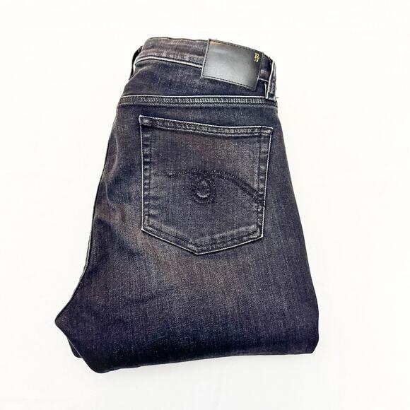 R13 Alison Slim 785-Rayne Black R13W0115-785 Zip Fly Denim Jeans Size 29 Italy - Picture 1 of 9